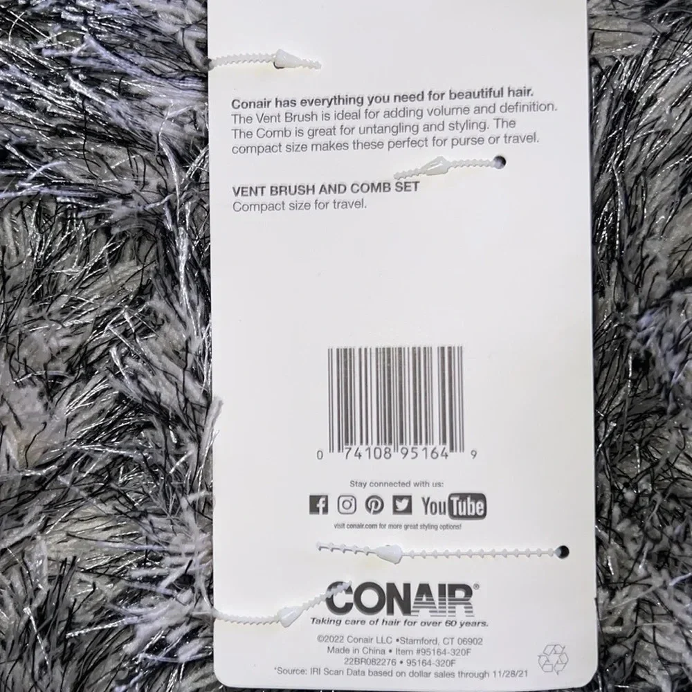 Conair  hair brush and comb set travel size New - Picture 6 of 8